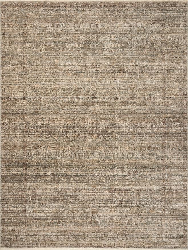 Loloi Amber Lewis Molly Collection MOL-07 Tobacco/Sage 2'-3" x 3'-10" Low Pile Accent Rug