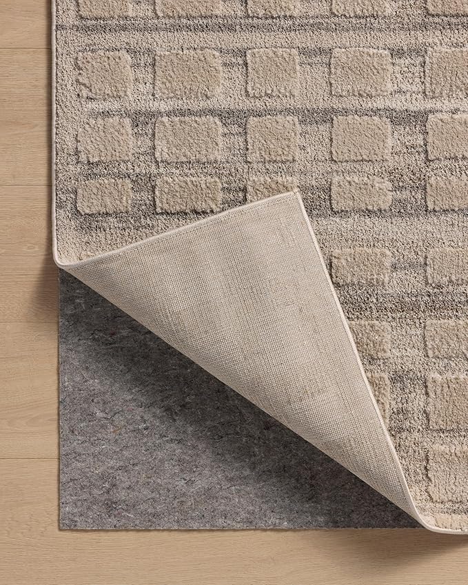 Loloi Amber Lewis Monty Collection MOT-06 Pebble/Beige 11'-6" x 15', .50" Pile Height, Area Rug