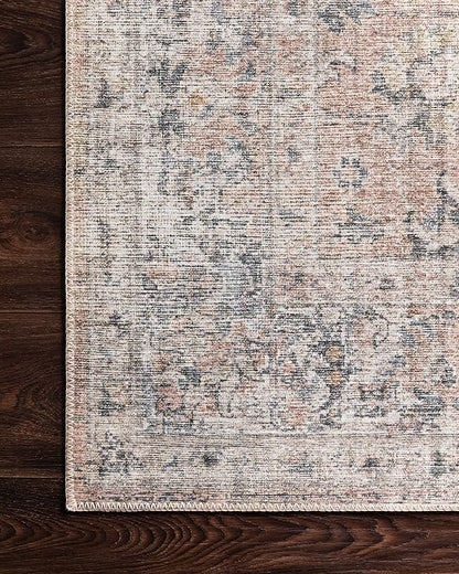 Loloi Skye Collection SKY-01 Blush/Grey 2'-6" x 12'-0" Runner Rug