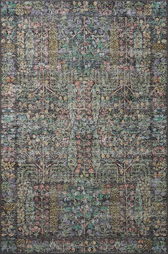 Loloi Rifle Paper Co. Maison Collection MAO-07 Charcoal 2'-3" x 3'-9", .19" Pile Height, Accent Rug