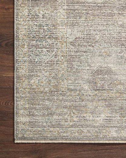 Loloi Magnolia Home by Joanna Gaines Millie Collection MIE-05 Stone/Natural 3'-6" x 5'-6", .25" Pile Height, Accent Rug