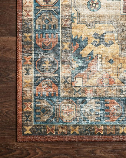 Loloi Skye Collection SKY-11 Rust/Blue 2'-0" x 5'-0" Accent Rug