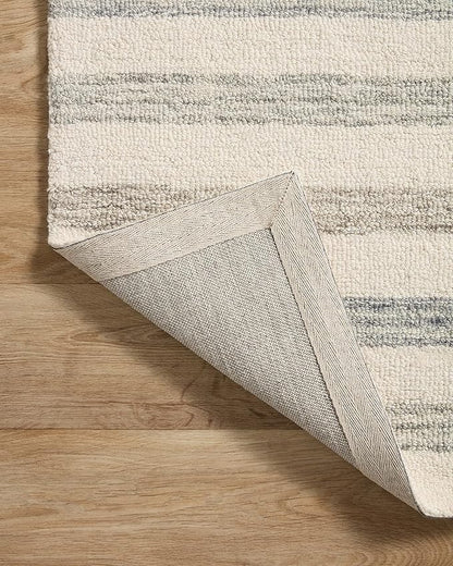 Loloi Chris Loves Julia Chris Collection CHR-05 Ivory/Slate 8'-6'' x 11'-6'', .50" Pile Height, Area Rug