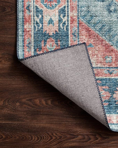 Loloi II Skye Collection SKY-03 Turquoise/Terracotta 2'-3" x 3'-9" Accent Rug