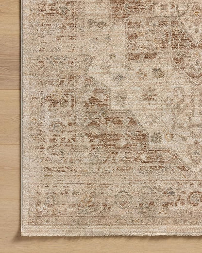 Loloi Magnolia Home by Joanna Gaines Junie Collection JUE-04 Natural/Clay 9'-6" x 13', .38" Pile Height, Area Rug
