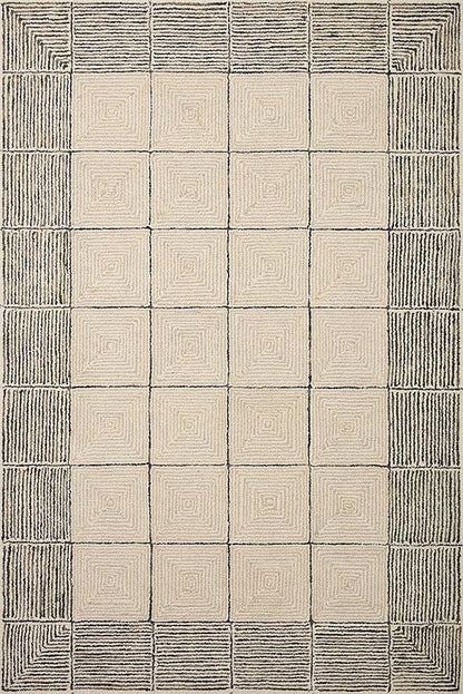 Loloi Chris Loves Julia Francis Collection FRA-02 Cream/Black 8'-6" x 12' Area Rug