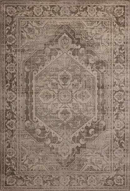 Loloi Magnolia Home by Joanna Gaines Mona Collection MOA-01 Cocoa/Stone 3'-7" x 5'-7" Accent Rug