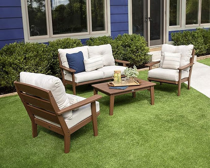 POLYWOOD® Lakeside Deep Seating Set, Black/Grey Mist