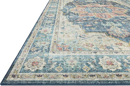 Loloi II Skye Collection SKY-12 Ocean/Multi 2'-6" x 7'-6" Runner Rug