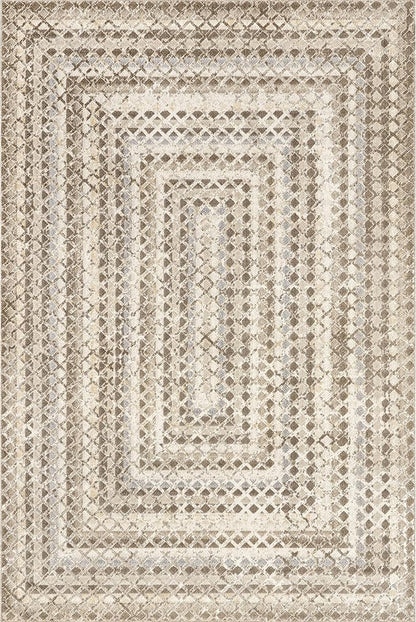 nuLOOM Carley Geometric 5x8 Machine Washable Area Rug for Living Room Bedroom Dining Room Kitchen, Beige/Ivory