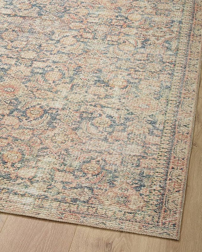 Loloi Angela Rose Aubrey Collection AUB-01 Navy/Multi 2'-6" x 9'-6", .19" Pile Height, Runner Rug