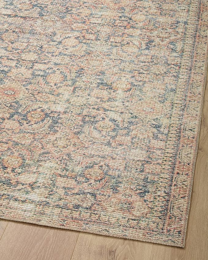Loloi Angela Rose Aubrey Collection AUB-01 Navy/Multi 5'-0" x 7'-0", .19" Pile Height, Area Rug