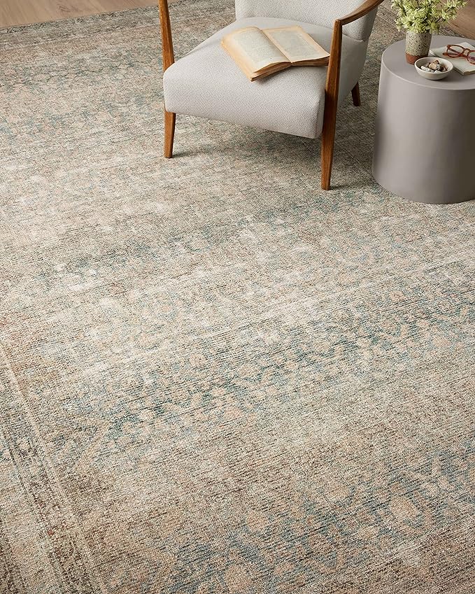 Loloi Angela Rose Aubrey Collection AUB-03 Jade/Natural 7'-6" x 9'-6", .19" Pile Height, Area Rug