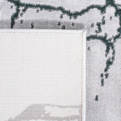 SAFAVIEH Craft Collection Area Rug - 8' x 10', Grey & Green, Modern Abstract Design, Non-Shedding & Easy Care, Ideal for High Traffic Areas in Living Room, Bedroom (CFT877Y)