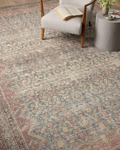 Loloi Angela Rose Aubrey Collection AUB-03 Ocean/Spice 2'-3" x 3'-9", .19" Pile Height, Accent Rug
