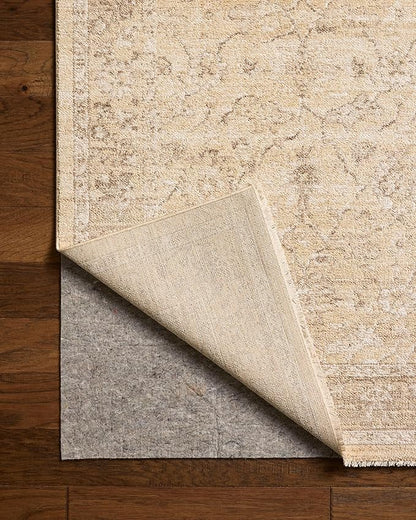 Loloi Chris Loves Julia Palma Collection PLM-10 Wheat/Bark 2'-7" x 12'-0" Fringe Runner Rug Vintage Style Boho Living Room Bedroom Carpet