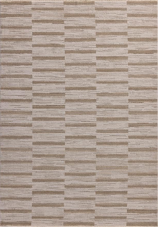 Loloi Amber Lewis Cali Collection CIL-04 Ivory/Tobacco 7'-10" x 10' Area Rug