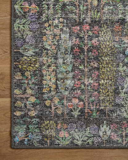 Loloi Rifle Paper Co. Maison Collection MAO-07 Charcoal 2'-6" x 12'-0", .19" Pile Height, Runner Rug