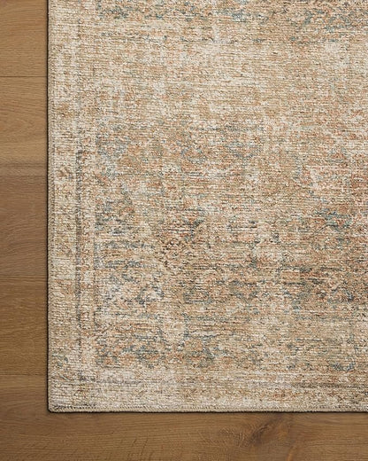 Loloi Amber Lewis Cambria Collection CBR-08 Ocean/Brick 3'-6" x 5'-6" Accent Rug Jute, Neutral, Vintage Style, Antique Tone, Living, Bedroom, Dining, Carpet
