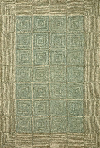 Loloi Chris Loves Julia Francis Collection FRA-02 Green/Natural 2'-6" x 9'-9" Runner Rug