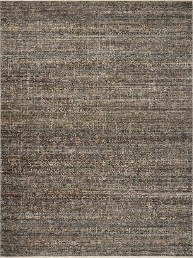 Loloi Amber Lewis Molly Collection MOL-05 Lagoon/Natural 8'-6" x 12' Low Pile Area Rug