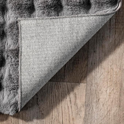 nuLOOM Jeni Checkered 2'6" x 6' Machine Washable Runner Rug for Living Room Bedroom Dining Room Entryway Hallway Kitchen, Dark Grey