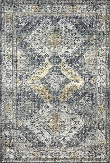 Loloi Skye Collection SKY-09 Graphite/Silver 6'-0" x 6'-0" Round Area Rug