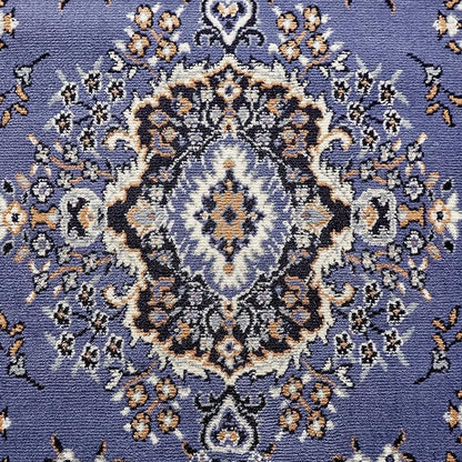 Home Dynamix Premium Sakarya Traditional Medallion Border Area Rug, Country Blue, 7'8"x10'7" Rectangle